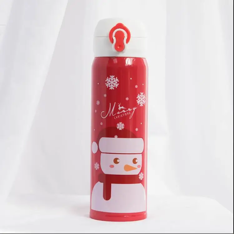 christmas Рождественский термос чашка милый подарок чашка для воды мультфильм подпрыгивающая чашка из нержавеющей стали для мужчин и женщин с чашками - Цвет: christmas
