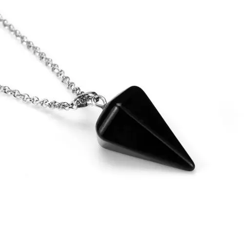 Chakra кристалл Кварцевый маятник целебный, для лозоходства подвеска Рэйки ожерелье для женщин девушки подарок