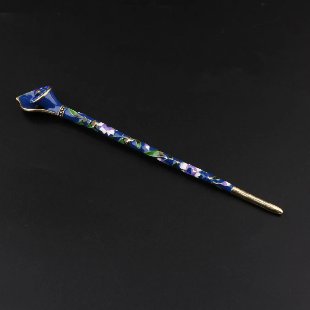 Metal Rhinestone Hair Stick, Traditional Style Hair Chopsticks, Hair Clips, Hairpin for Women and , Totally Length 15cm