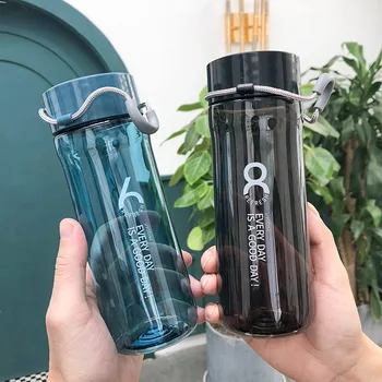 

450ml Brief Sports Fitness Plastic Cups with Lifting Rope Sealed Leakage Proof Anti-impact Outdoor Hiking Portable Water Bottles