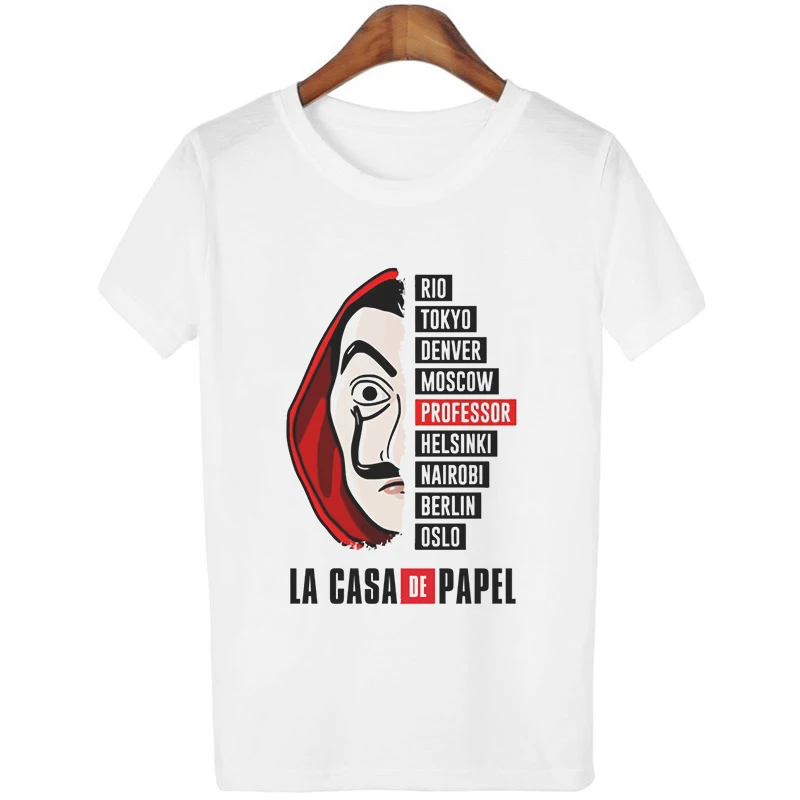 Западная мода; Новинка; Bella Ciao деньги Heist дом Бумага футболки La Casa De Papel футболка Для женщин Повседневная футболка женская футболка весенний Топ - Цвет: 3037