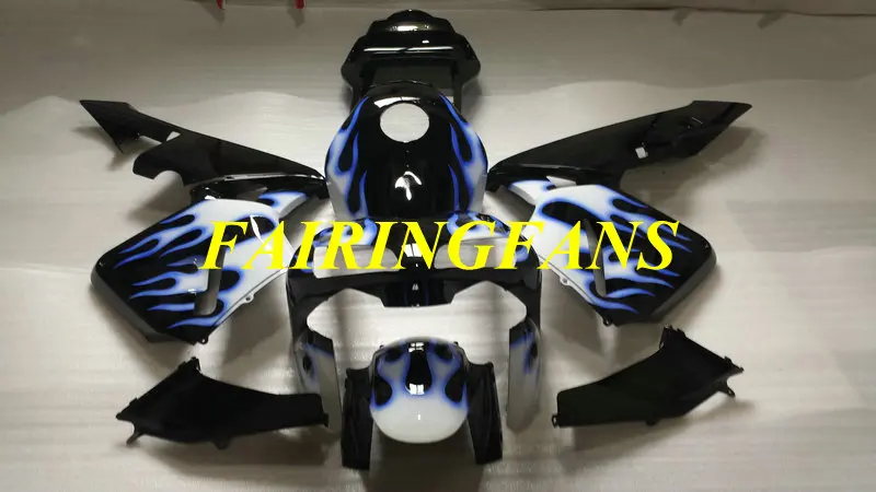 Инжекторный комплект для HONDA CBR600RR F5 03 04 CBR 600 RR CBR 600 RR CBR 600 2003 2004 Синий Пламя Обтекатели на кузов+ подарки HC42