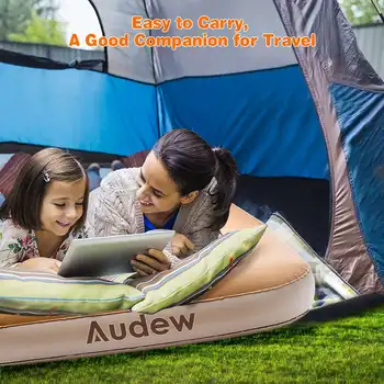 

New Outdoor Inflatable Camping Mat Sleeping Pad Air Bed with Pillow Air Mattress Sleeping Sofa Portable Camping Picnic Pad