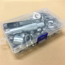 Kit d'œillets de qualité en laiton, 100 pièces, Kit de boutons avec 3 outils, œillets polyvalents, boutons portables