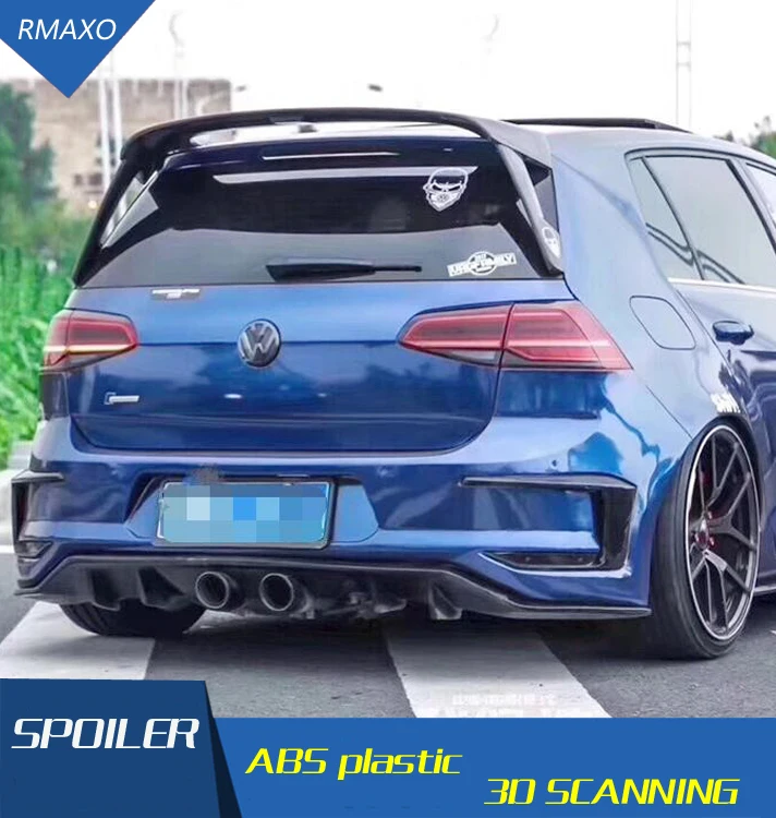 Для Golf 7 MK7 Golf спойлер- ABS Материал заднее крыло автомобиля праймер цвет задний спойлер для Volkswagen Golf 7,5 спойлер