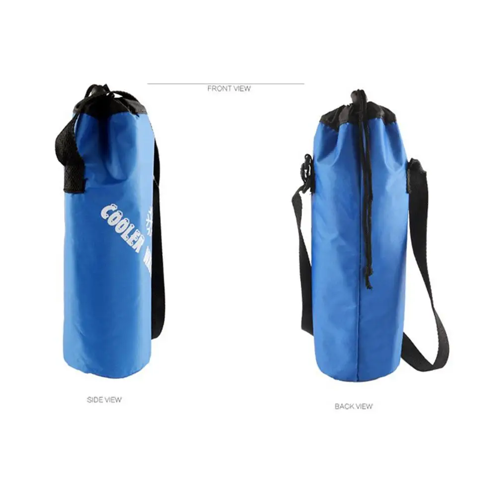 HiMISS Outdoor Universal Drawstring Water Bottle Pouch High Capacity Insulated Cooler Bag for Traveling Camping Hiking Cup