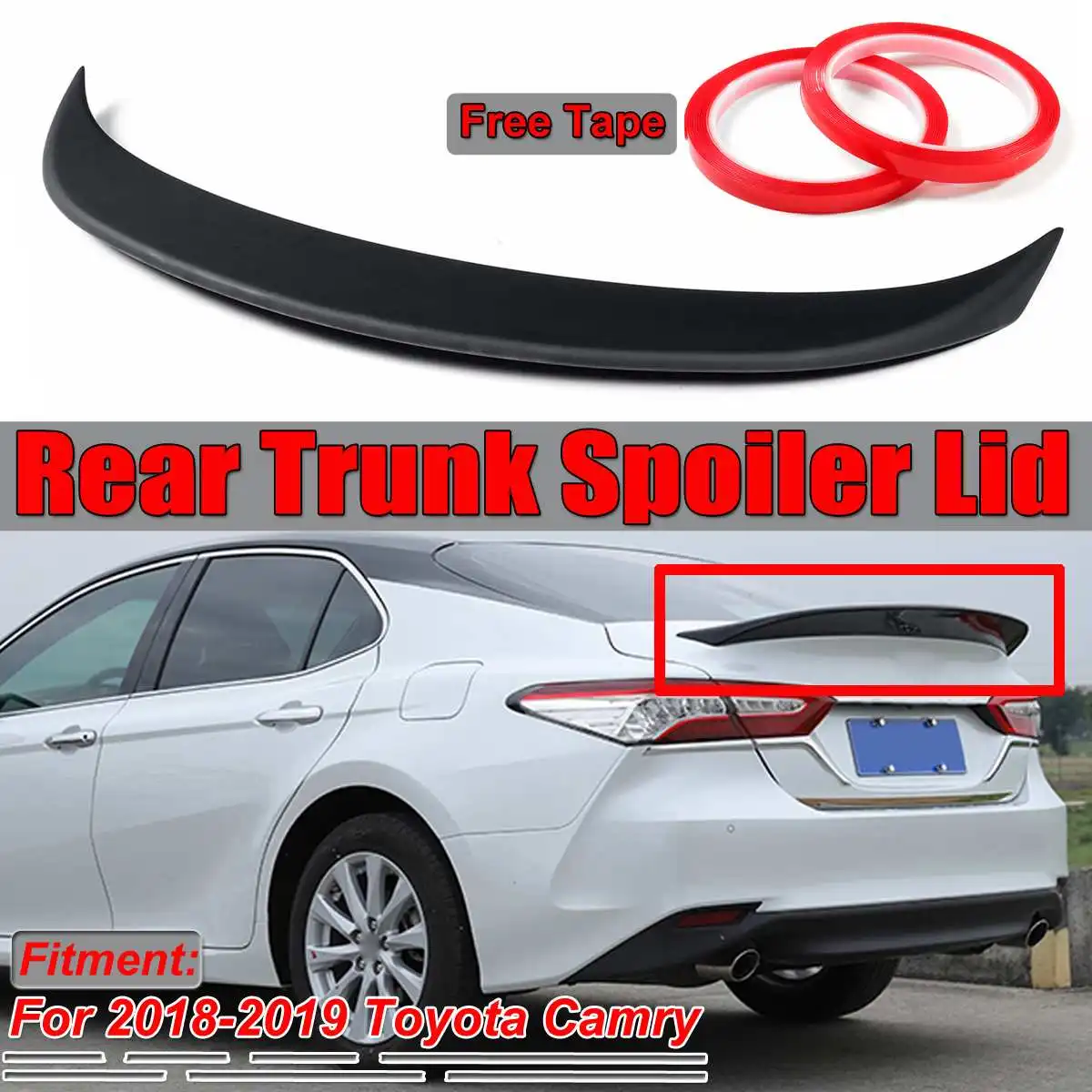 1х Автомобильный задний багажник багажника спойлер крыло для Toyota Camry- автомобильный спойлер крыло ABS Матовый Черный/глянцевый черный