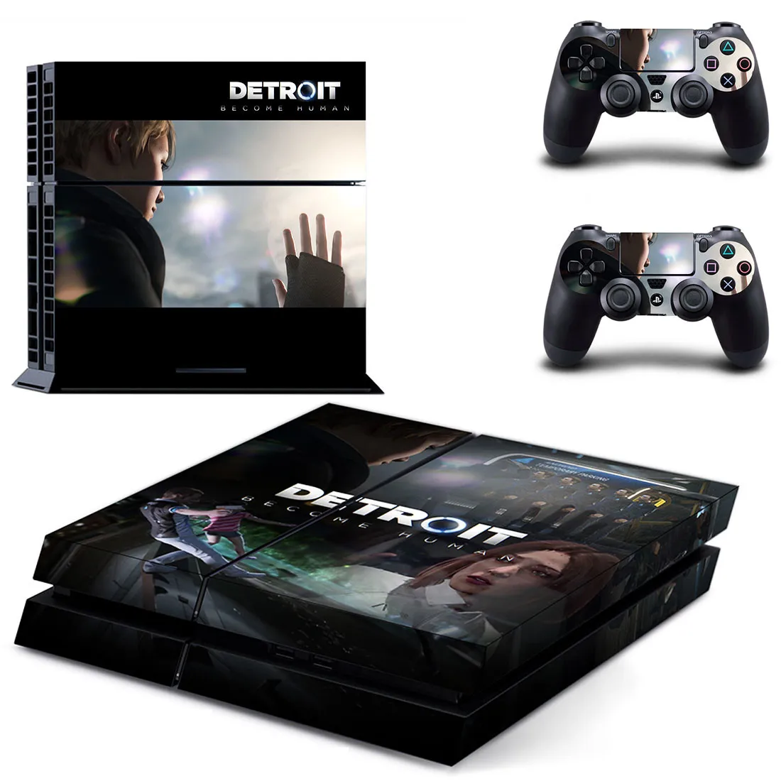 Детройт: стать человеческим стикером s Наклейка для PS4 PS 4 стикер игровой станции 4 наклейки Pegatinas для консоли playstation 4 и 2 контроллера