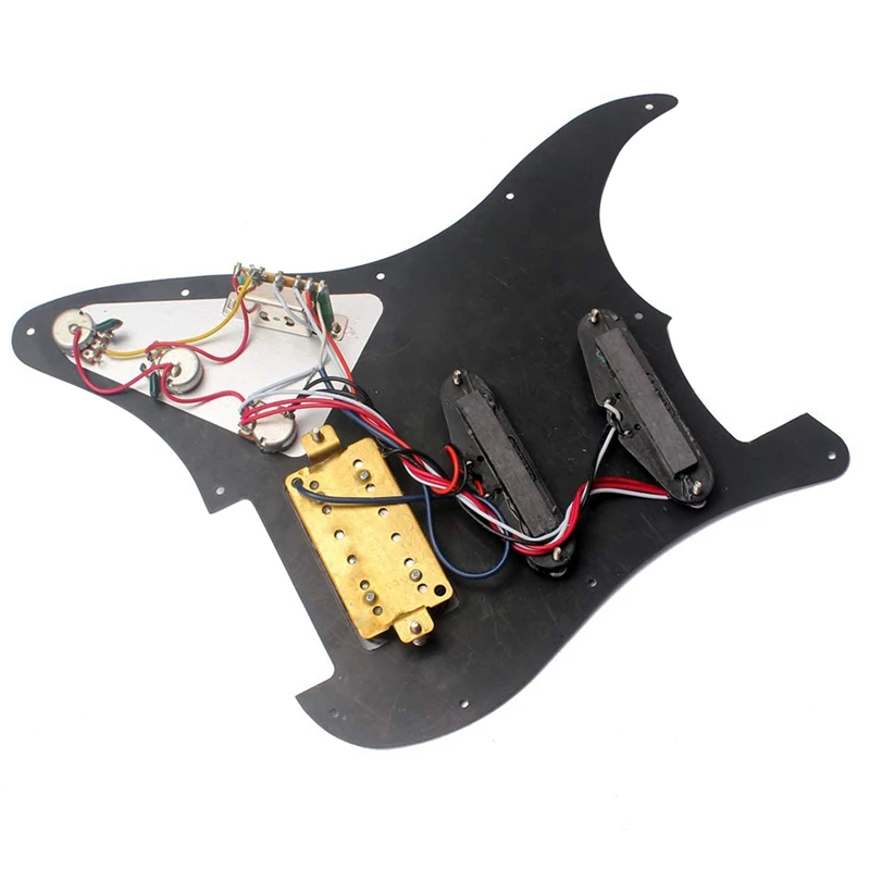 Гитара Pickguard 3-Ply SSH загружен Prewired Humbucker Pickguard набор звукоснимателей для Fender Strat ST электрогитара черный жемчуг