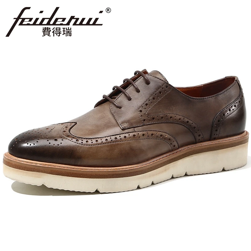 Модная мужская обувь ручной работы из натуральной кожи Мужские свадебные