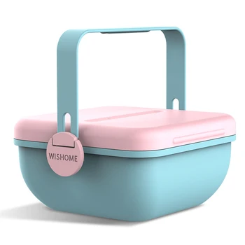 

2 Layer Portable Mini Lunch Box For Kids Cute Child Outdoor Picnic Bento Box Japanese Style School 400ml Small Food Container