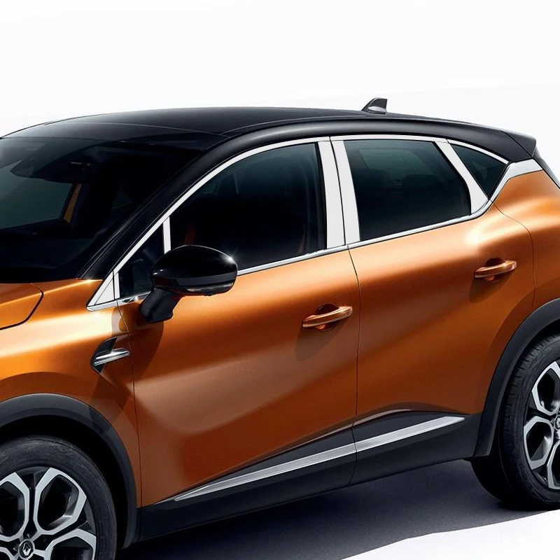 Автомобильный Стайлинг, наклейка на колонну для Renault Captur,-Н. В., оконная накладка, внешняя отделка кузова, хромированный внешний аксессуар