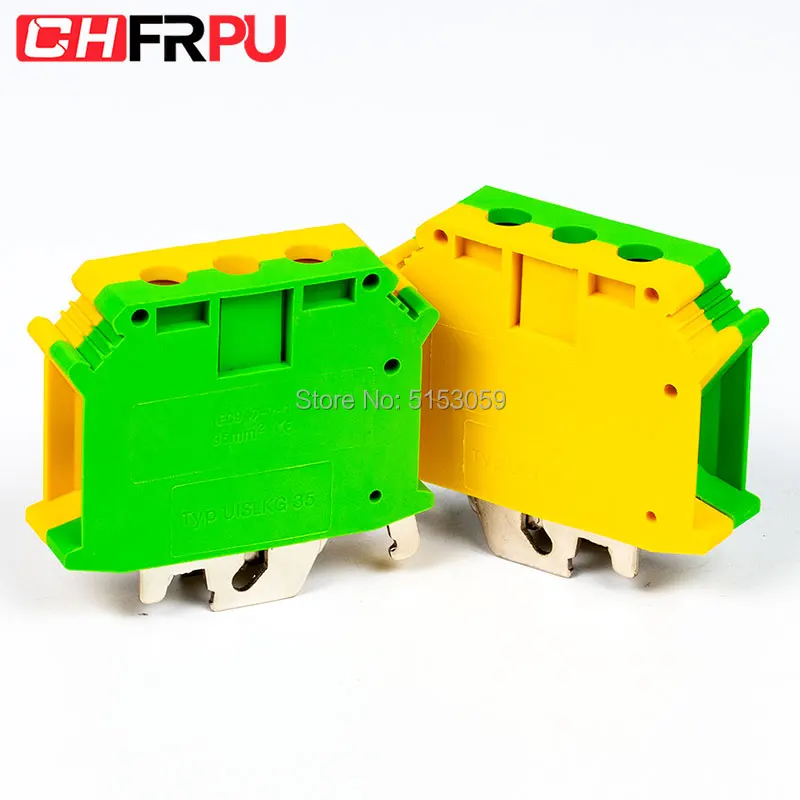 

5PCS USLKG35 Universal DIN Rail Mounted Grounding terminal Screw Type Connector Electrical Crimp Terminator