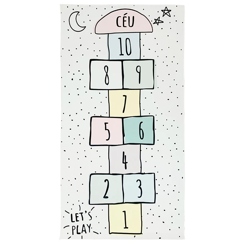 

Child Interest Land Pad Hopscotch Children Room Game Blanket Crawl Pad Northern Europe Wind Home Furnishing Decorate