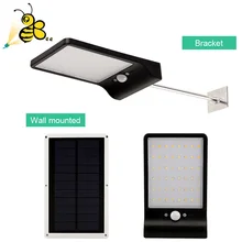 Открытый Солнечный свет 48 светодиодов датчик движения с пультом дистанционного управления садовая стена водонепроницаемое освещение безопасности для тропинка изгородь