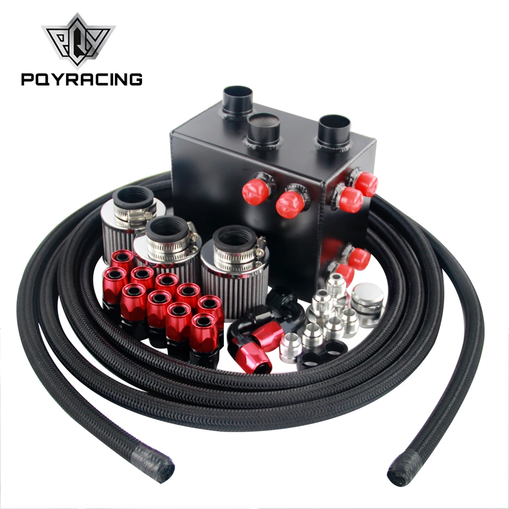 

PQY - Universal Power Driven OIL CATCH CAN / BREATHER TANK RACE KIT For Honda Acura VTEC BLACK PQY-TK86BK