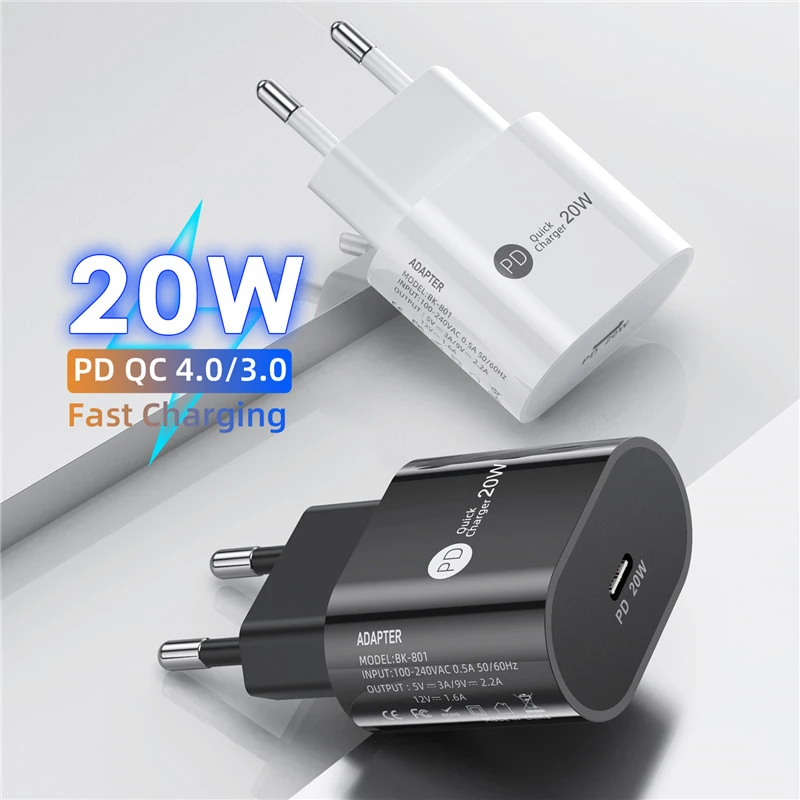 airpods usb c 20W USB C Charger For iPhone 12 Pro Max Type C PD 3.0 Fast Charging Portable Phone Charger For iPhone 13 11 Xiaomi Samsung charger 100w