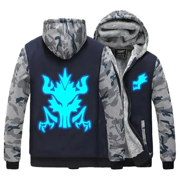 

High-Q Unisex Anime Cos KILL la KILL luminous Hooded Hoodie Matoi Ryuuko Cotton Casual Thick Fleece Noctilucent Hoodies Cardigan