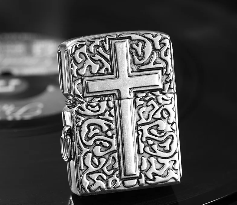 

Free shipping lighters heavy armor pentagram Constantine windproof gift