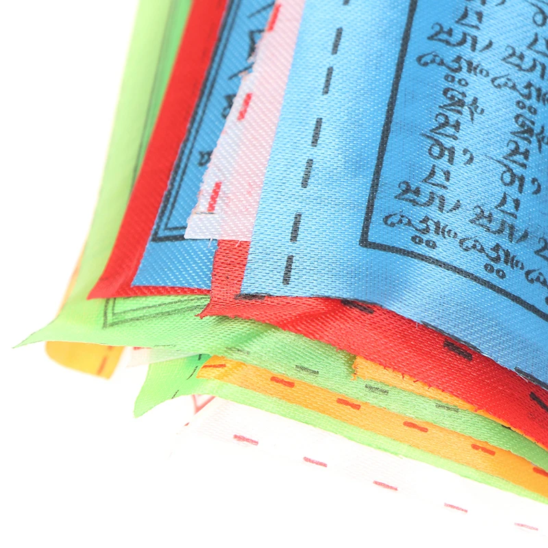 Tibetische Gebetsflaggen-Set – 10 Flaggen, Gesegnet Von Mönchen, Für Garten & Spiritualität