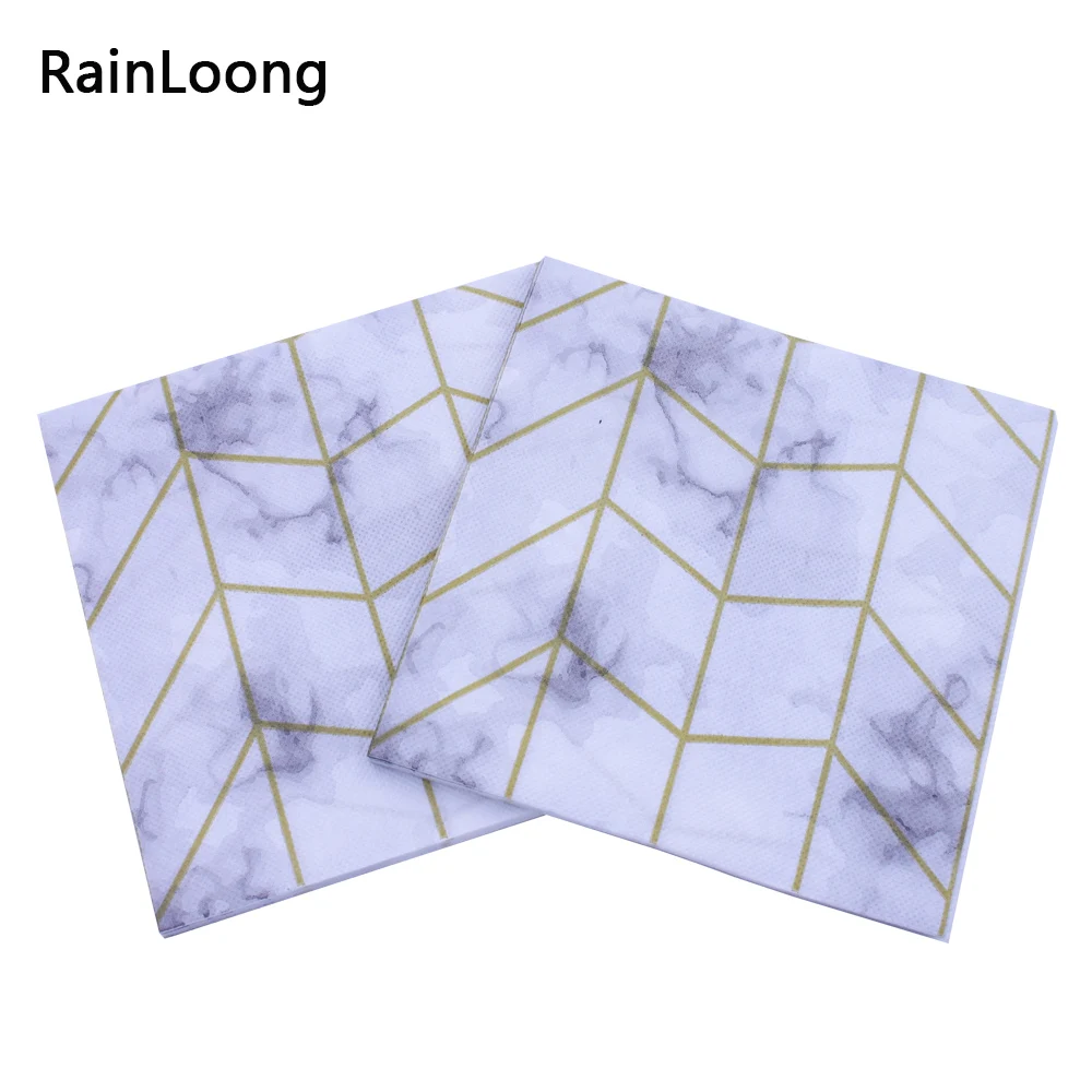 [RainLoong] принт напольная плитка с рисунком бумажные салфетки, носовые платки для Коктейльные Вечерние декоративный декупаж 33*33 см 5 пакетов(20 шт./упак - Цвет: As picture