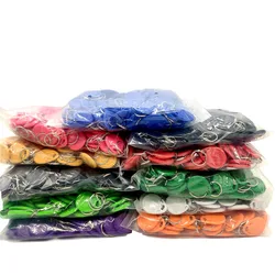 100pcs Rewritable 125KHz RFID Key Fob Tags (Purple)