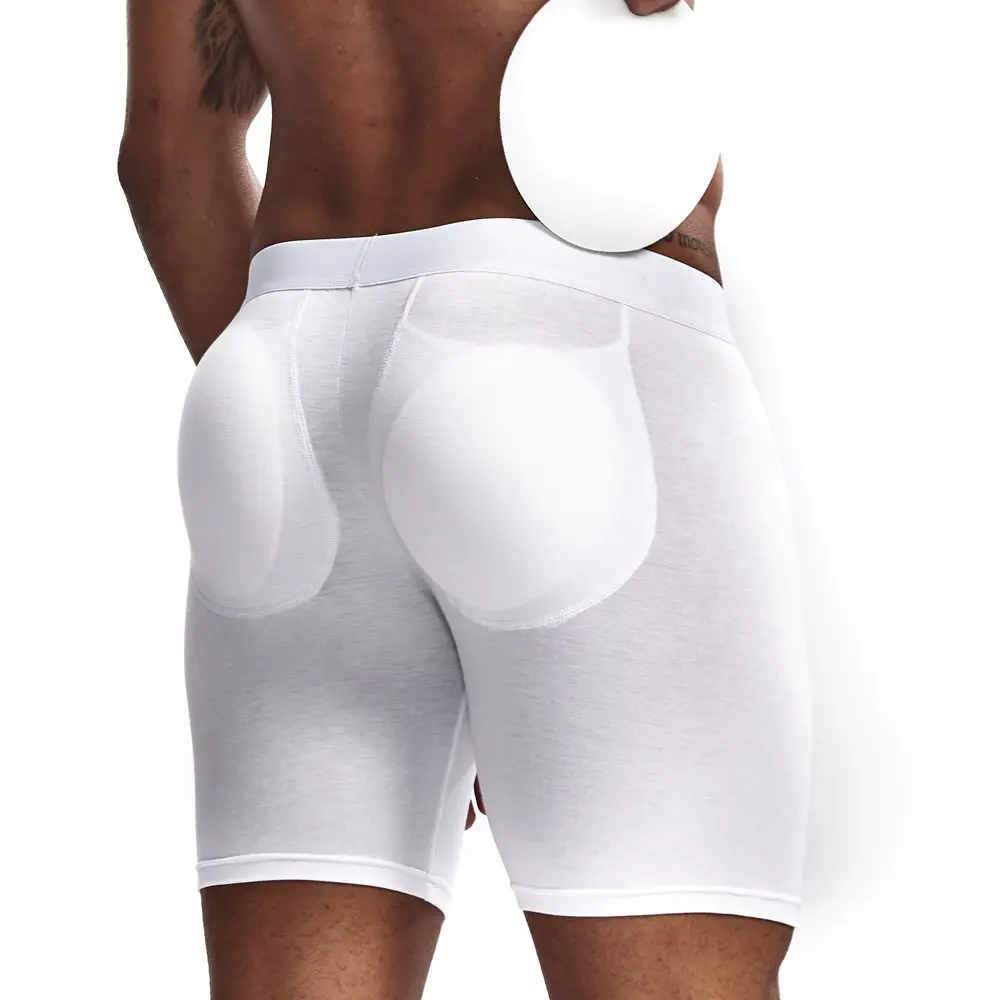 Jockmail, Длинные боксеры, мужское нижнее белье, мужское нижнее белье, для увеличения попа, с подкладкой, для багажника, съемная подкладка, для подтягивания попа и увеличения, посылка, черный цвет