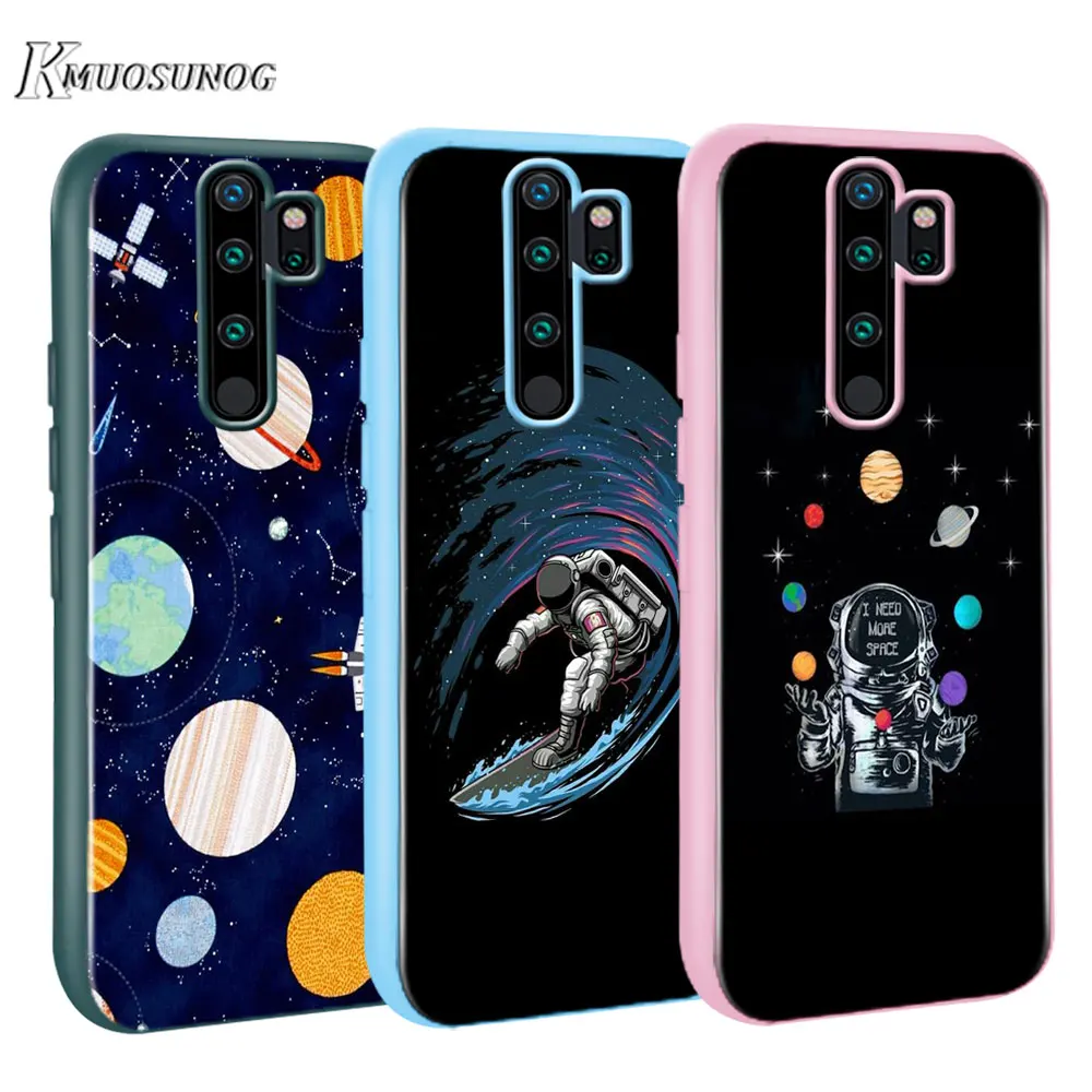 

for Xiaomi Redmi Note 8T 8 7 6 Pro Baseus Candy Color Cover spaceman space rocket astronaut for Redmi Note 5 Pro 5A 4 4X Case