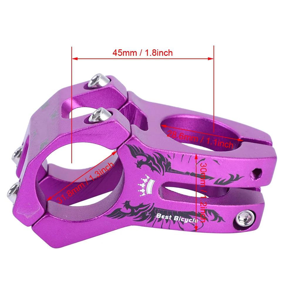 Free Shipping Handlebar Stem MTB Mountain Road BMX DH AM XC Bike 31.8mm Handlebar Stem Bicycle Bar Stems Ultra Light Short Stem