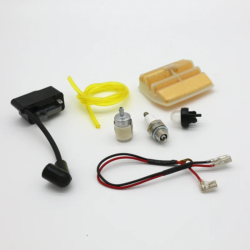 Hundure Gas Chainsaw Parts Ignition Coil Magneto Air Filter Fuel Hose Filter Kit Fit Husqvarna 445 450 450E Jonsered 2245 2250