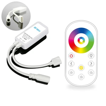 

Mini DC5V-24V RGBW LED Dimmer Controller Wireless touch RF Remote Control for SMD 3528 5050 Strip Background Dimming Light