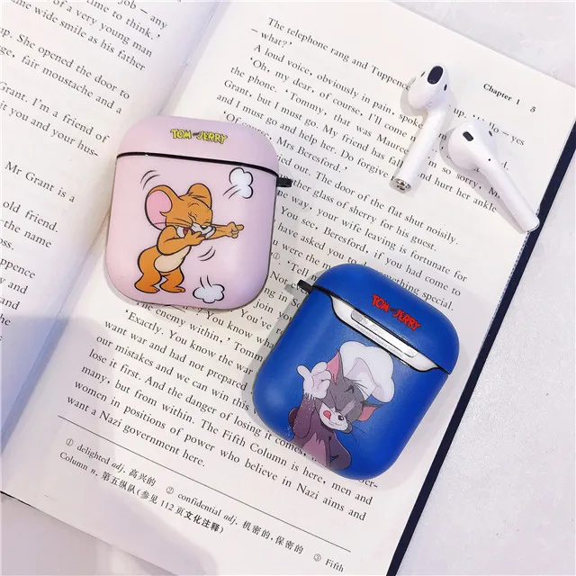 Чехол для наушников Airpods чехол Apple Airpod 1 2 с мультяшным рисунком Tom Jerry s