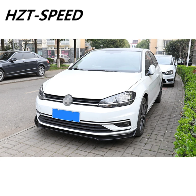 Golf 7,5 ABS яркий черный Передний бампер спойлер для Volkswagen Golf 7,5
