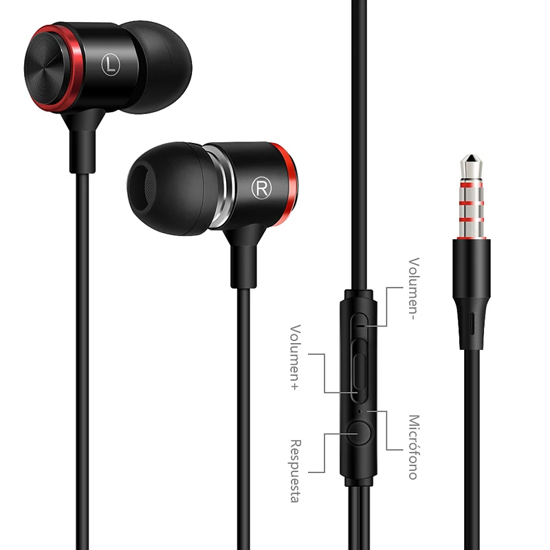 Бас-звук, наушники-вкладыши, спортивные наушники с микрофоном для xiaomi, iPhone, samsung, huawei, гарнитура, fone de ouvido auriculares