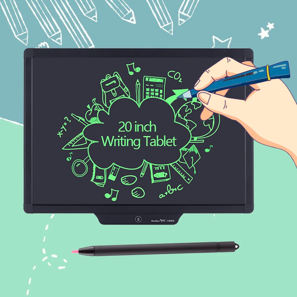 Tableta de escritura LCD de 20 pulgadas, tableta de dibujo Digital, almohadillas de escritura, portátil, tableta tipo pizarra electrónica, tablero ultrafino - 1