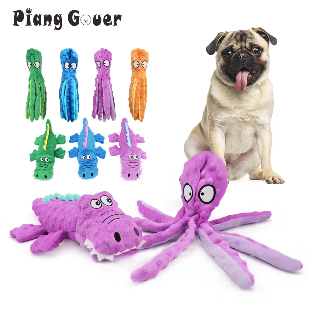 Pet Toys Octopus Crocodile Squeak Dog Toy Squid Puppy Plush Pet Toy Play Interactive Cat Supplies pet toys,dog plush toy,dog toy