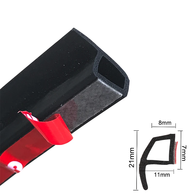 2 м Универсальный z-тип черный резиновый на дверь машины багажник для губ уплотнитель протектор полосы для BWN hyundai - Цвет: P type