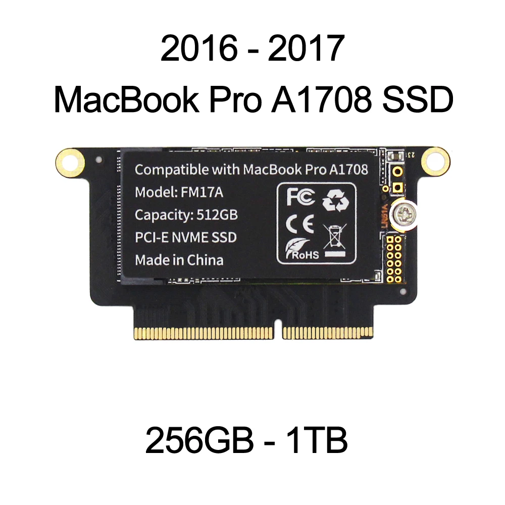 SELLTOONE 256GB 512GB 1TB SSD For 2016 2017 MacBook Pro Retina A1708 HD Solid State Disk EMC3164 EMC 2978 Upgrade Large Capacity 1tb internal ssd for laptop