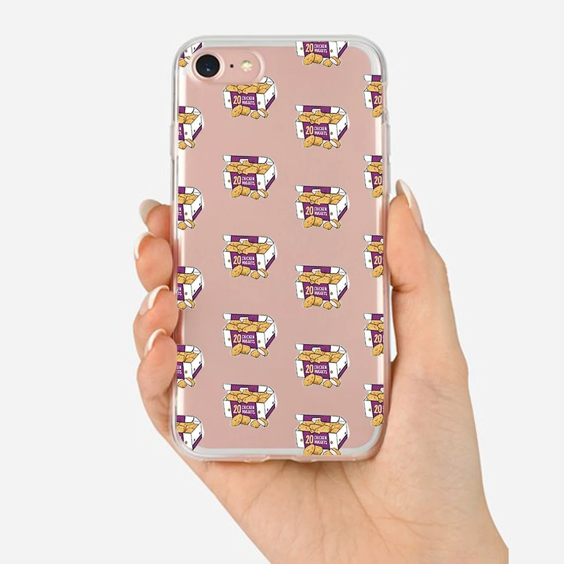 

Nuggets Phone Case Hollow Cartoon 2019 New Fashion Soft Silicone Transparent Cover For iPhone 7 6 6S 8Plus 5S 5 X XS XR XSMax