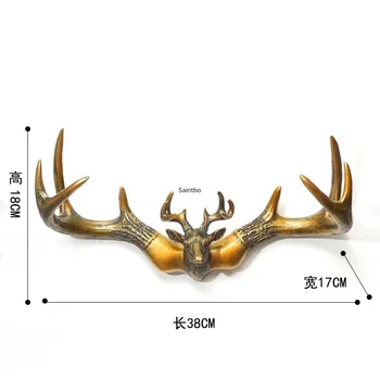 

American deer head hook personality creative wall hanging decoration hanging clothes hanger living room antler art coat hook