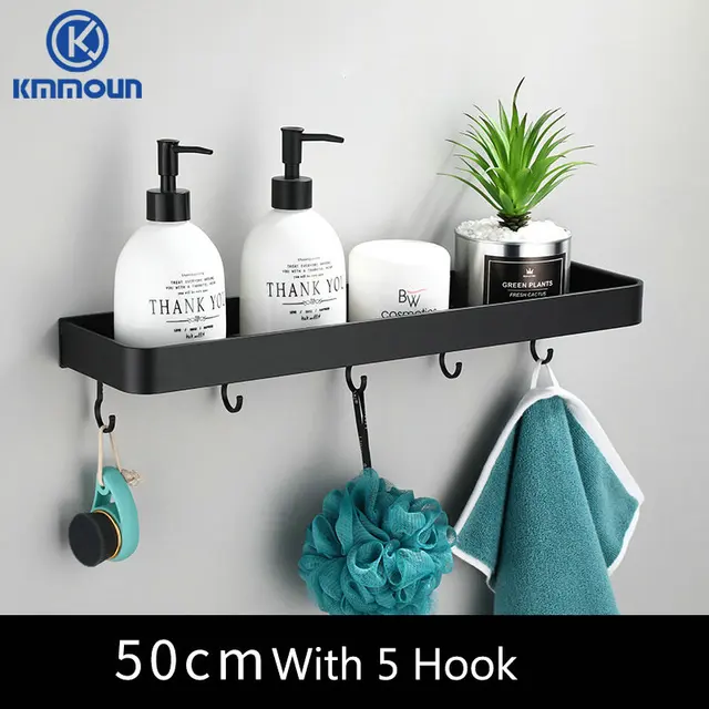 50cm 5 hook black
