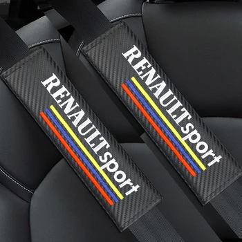 

Car Emblems Safety Belt Covers For Renault Megane 2 3 Scenic Laguna 2 Captur Fluence Auto Accessories Car Styling Badge