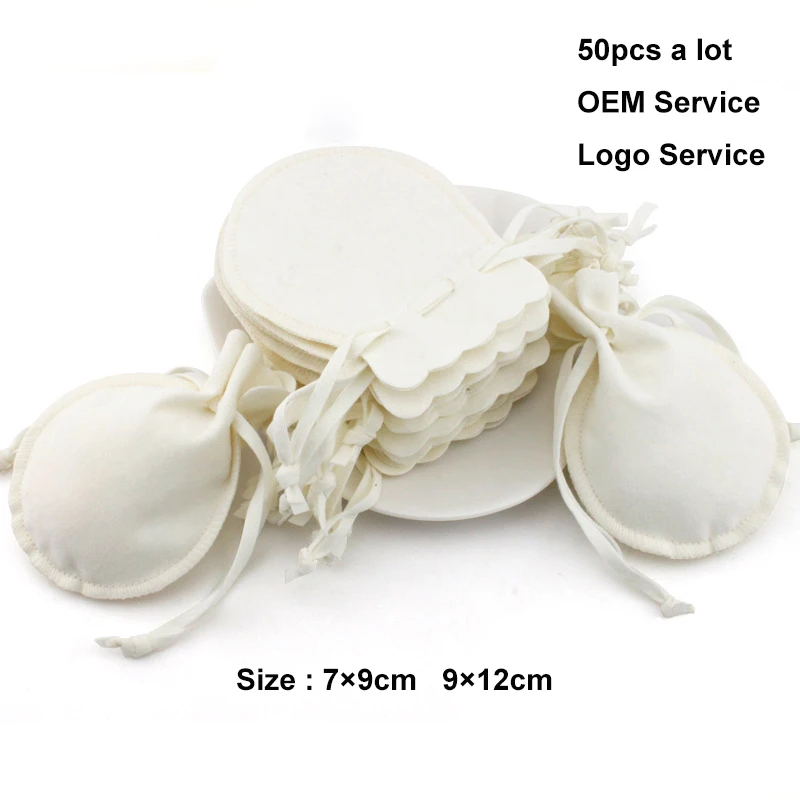 Wedding Bags with Candy Bag Can Custom Logo 50pcs/lot 7×9cm 9×12cm Jewelry Packaging Macarons Drawstring Good Velvet Gift | Украшения и