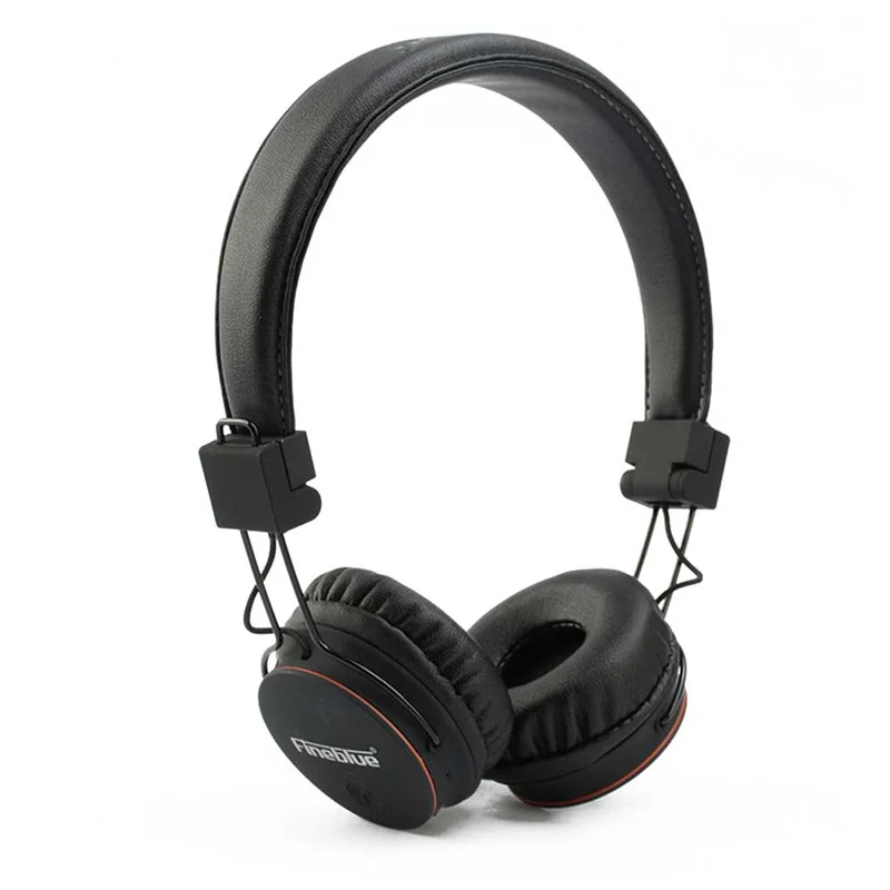 Складная Bluetooth гарнитура стерео Mp3 Bluetooth гарнитура Беспроводные наушники с поддержкой sd-карты с микрофоном 8 часов - Цвет: Черный