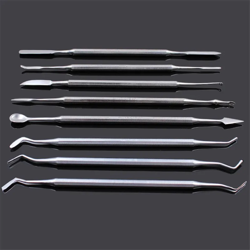 1pcs Dental Stainless Steel Double Ended Spatula Mixing Knife Wax Carver Composite Resin Filling Tool Instrument Wax Scoop