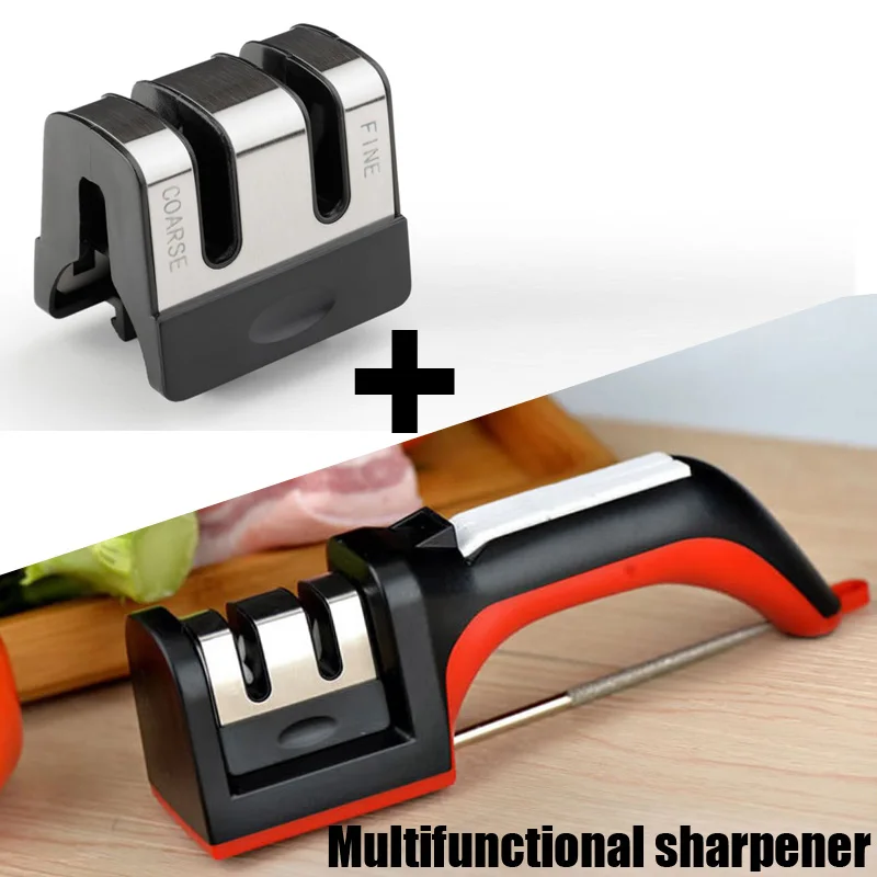 with JM sharpener 1 шт. сменные детали для Точилки ножей Сменные ножевые фитинги головка для заточки ножей керамический, твердосплавный точилка для кухонных ножей - Цвет: with JM sharpener