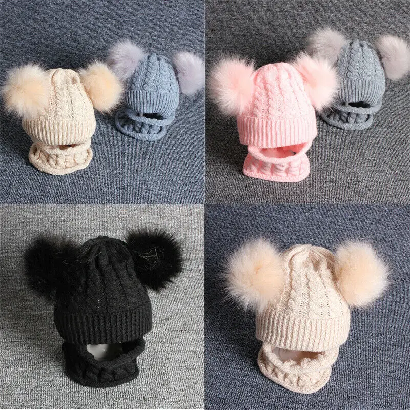 boys double bobble hat