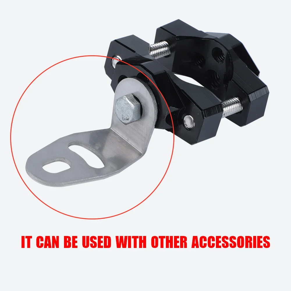 Motorcycle Stent Bracket 17-54mm Multifunction Holder Handle Fixed Bumper Headlight Light Clamp Moto Auxiliary Spotlight Clip