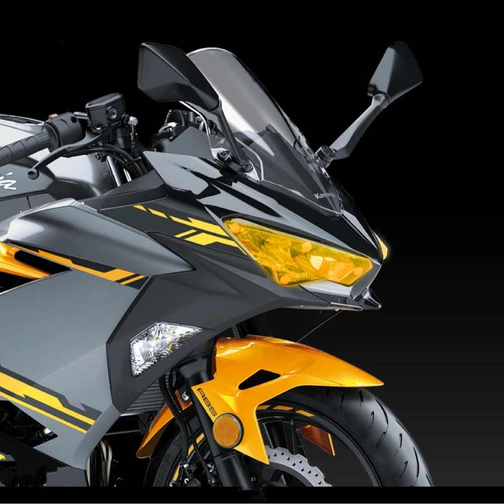 Мотоциклетная фара Защитная крышка объектива экрана для Kawasaki Ninja zxzx6r - Цвет: Fluorescent yellow