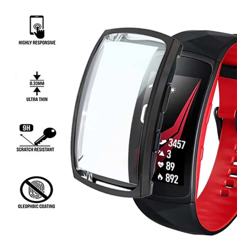 7 в 1/Лот Силиконовый ремешок для часов для samsung gear Fit2 Pro фитнес-часы ремешок браслет ремешок+ мягкие защитные чехлы+ пленка для экрана